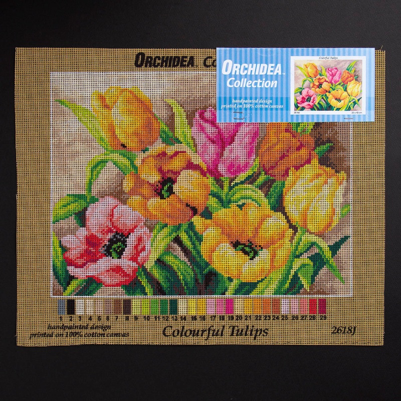 Orchidea 30x40cm Printed Gobelin, Colorful Tulips – 2618J