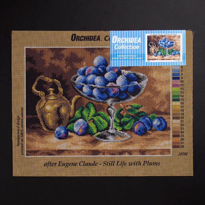 Orchidea 30x40cm Printed Gobelin, Eugene Claude – Still Life with Plums – 2838J