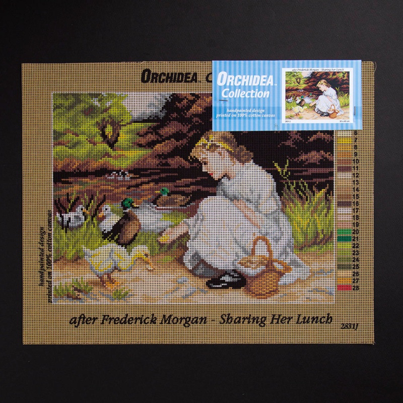 Orchidea 30x40cm Printed Gobelin, Frederick Morgan – Sharing Her Lunch – 2831J