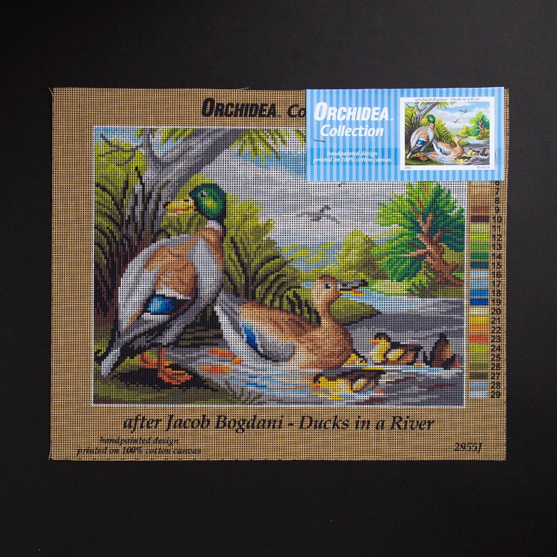 Orchidea 30x40cm Printed Gobelin, Jacob Bogdani – Ducks in a River – 2955J