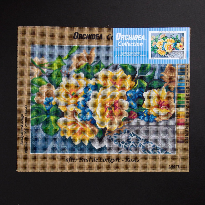 Orchidea 30x40cm Printed Gobelin, Paul de Longpre – Roses – 2997J
