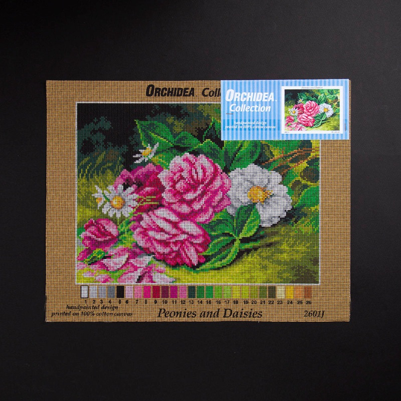 Orchidea 30x40cm Printed Gobelin, Peonies and Daisies – 2601J