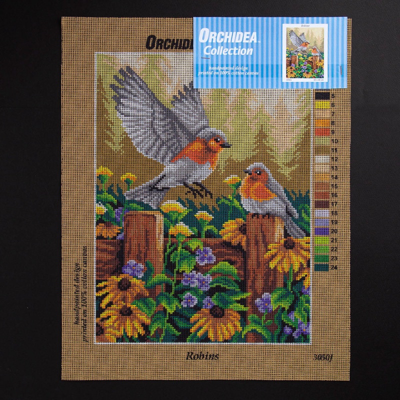 Orchidea 30x40cm Printed Gobelin, Robins – 3050J