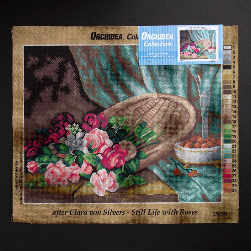 Orchidea 40x50cm Printed Gobelin, A Still Life with Roses and Raspberries – 2803M