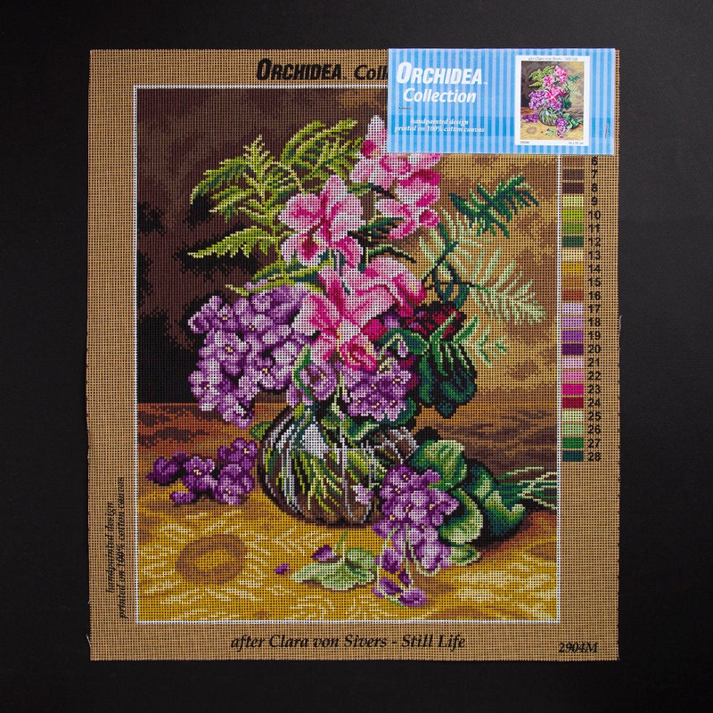 Orchidea 40x50cm Printed Gobelin, Clara von Sivers – Still Life – 2904M