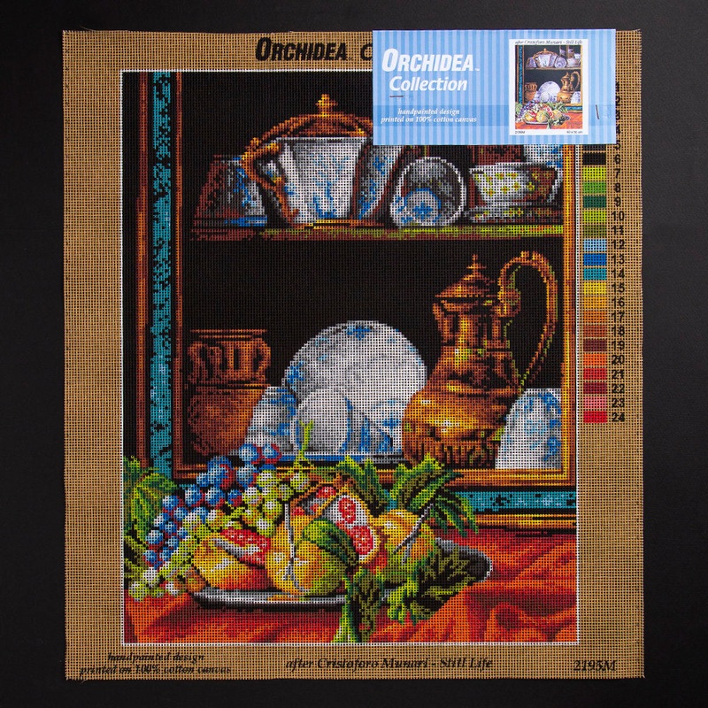 Orchidea 40x50cm Printed Gobelin, Cristoforo Munari – Still Life – 2195M
