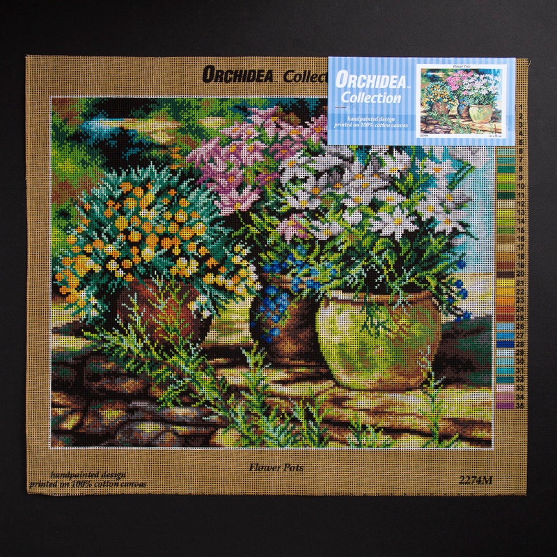 Orchidea 40x50cm Printed Gobelin, Flower Pots – 2274M