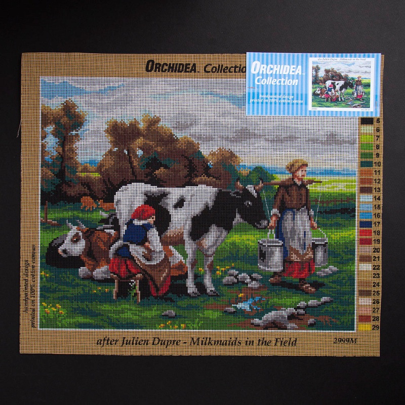 Orchidea 40x50cm Printed Gobelin, Julien Dupre – Milkmaids in the Field – 2999M