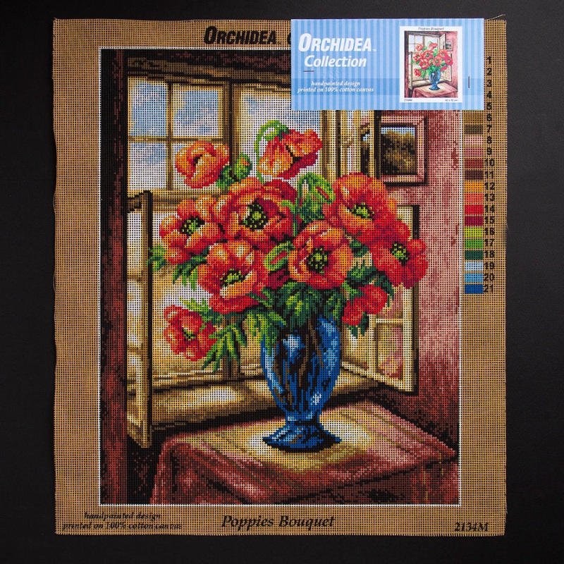 Orchidea 40x50cm Printed Gobelin, Poppies Bouquet – 2134M