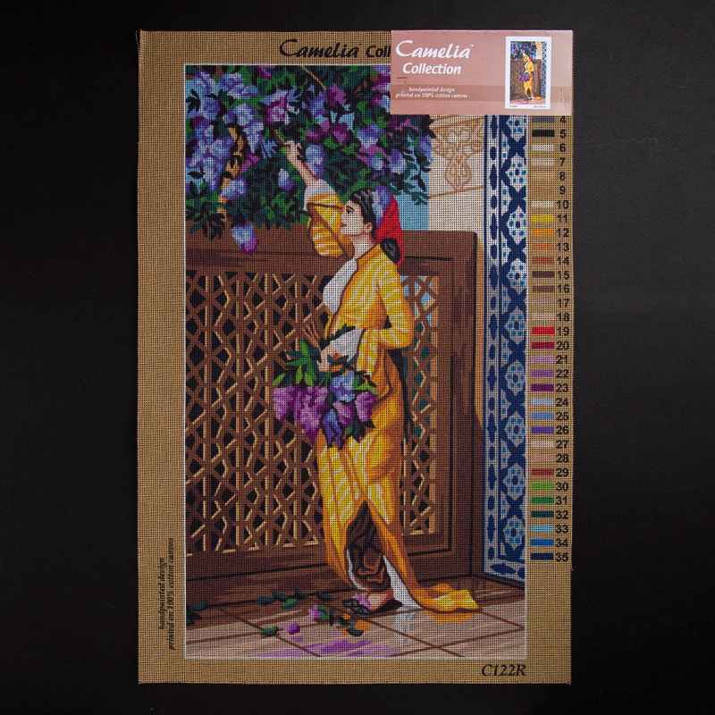Orchidea 40x70cm Printed Gobelin, Osman Hamdi Bey – Woman Picking Liliac – C122R