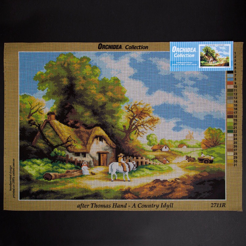Orchidea 50x70cm Printed Gobelin, Thomas Hand – A country Idyll – 2711R