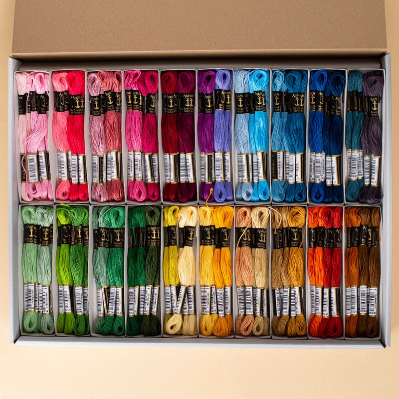Anchor Muline Indoor Garden Embroidery Thread Set-  A29DH19 – 09061 (120 pcs.)