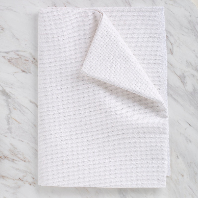Domino Embroidery Fabric, White – DKAB000-0007