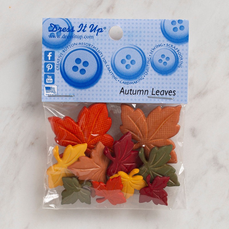 Dress It Up Creative Button Assortment, Autumn Leaves – 323