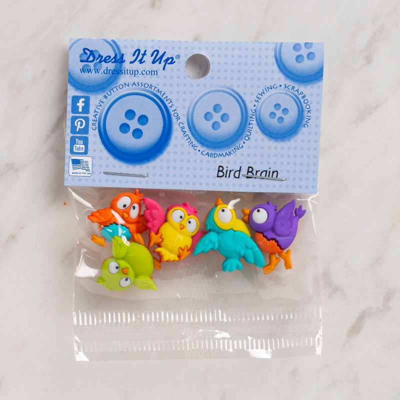 Dress It Up Creative Button Assortment, Bird Brain – 7688
