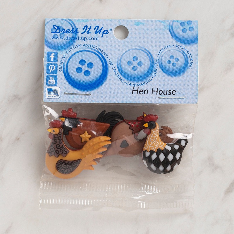 Dress It Up Creative Button Assortment, Hen House – 8295