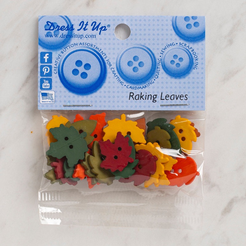 Dress It Up Creative Button Assortment, Raking Leaves – 1196