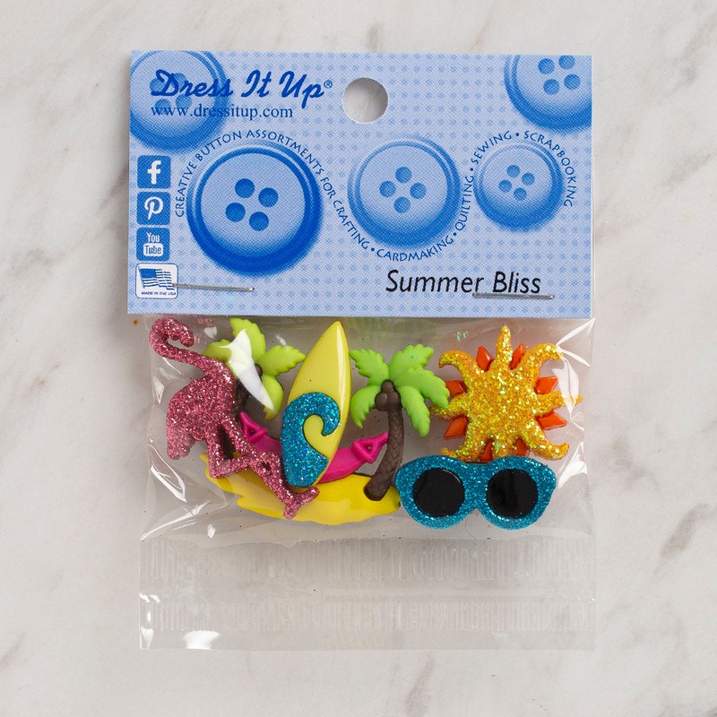 Dress It Up Creative Button Assortment, Summer Bliss – 10266