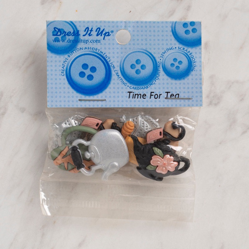 Dress It Up Creative Button Assortment, Time for Tea – 6549