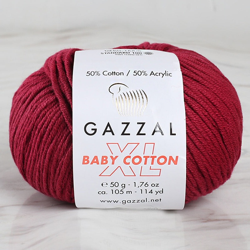 Gazzal Baby Cotton XL Baby Yarn, Plum – 3442XL