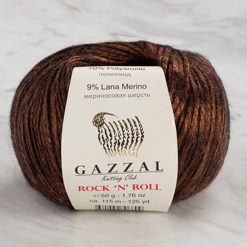 Gazzal Rock’N’Roll Yarn, Brown – 13907