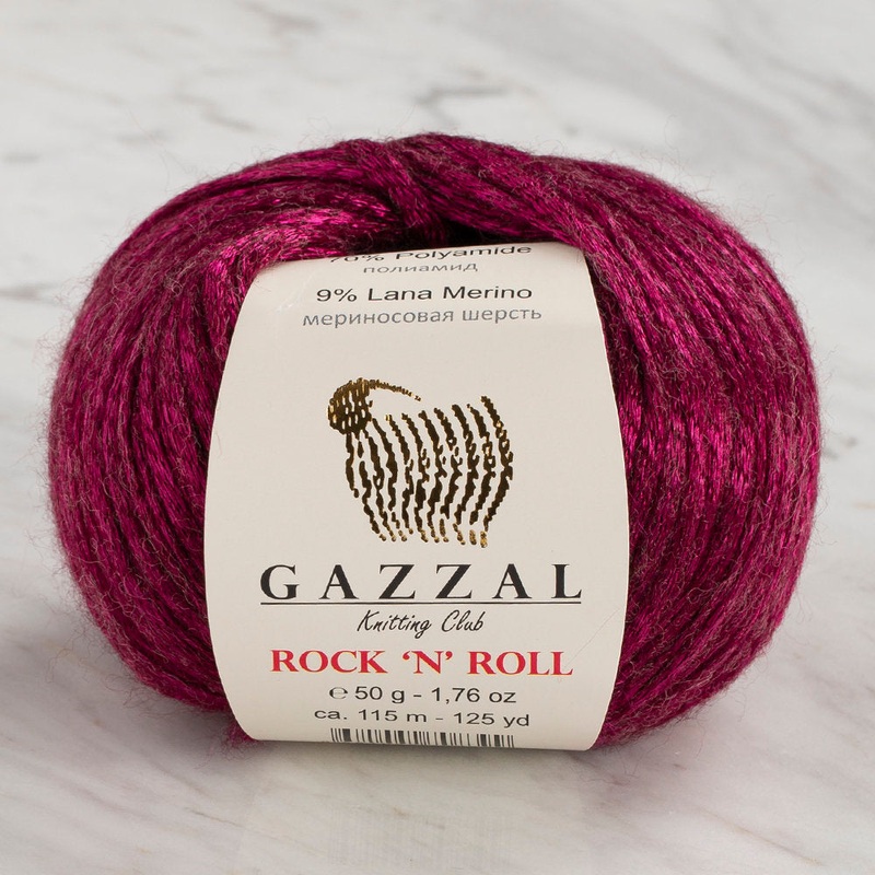 Gazzal Rock’N’Roll Yarn, Plum – 13912