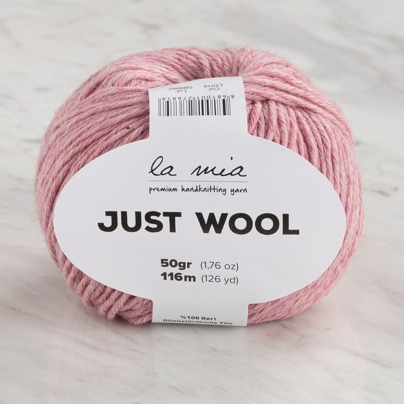 La Mia Just Wool Yarn, Pink – LT016
