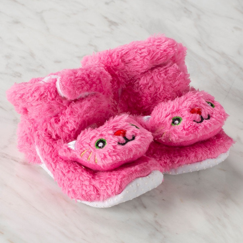 Loren Baby Booties, Pink Bunny