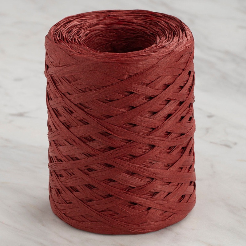 Loren Natural Raffia Paper Yarn, Brick – 17