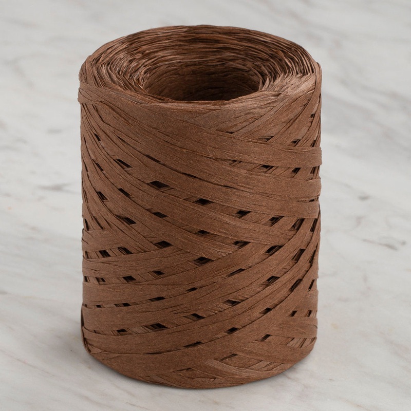 Loren Natural Raffia Paper Yarn, Brown – 77