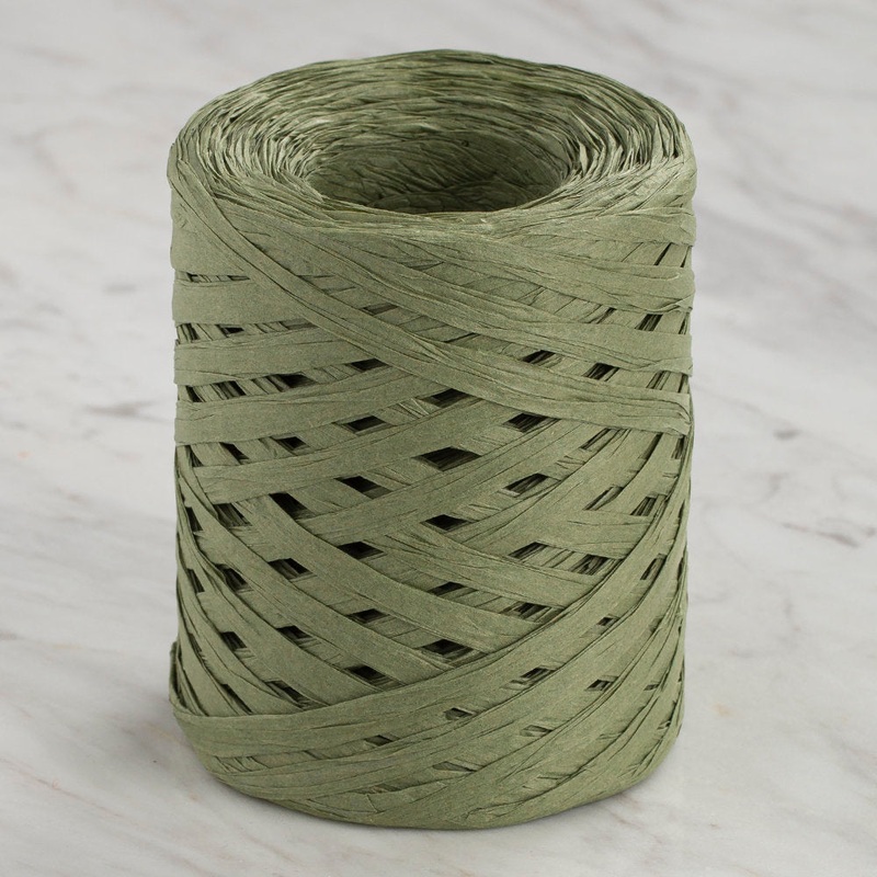 Loren Natural Raffia Paper Yarn, Green – 58