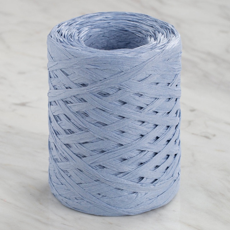 Loren Natural Raffia Paper Yarn, Ice Blue – 26