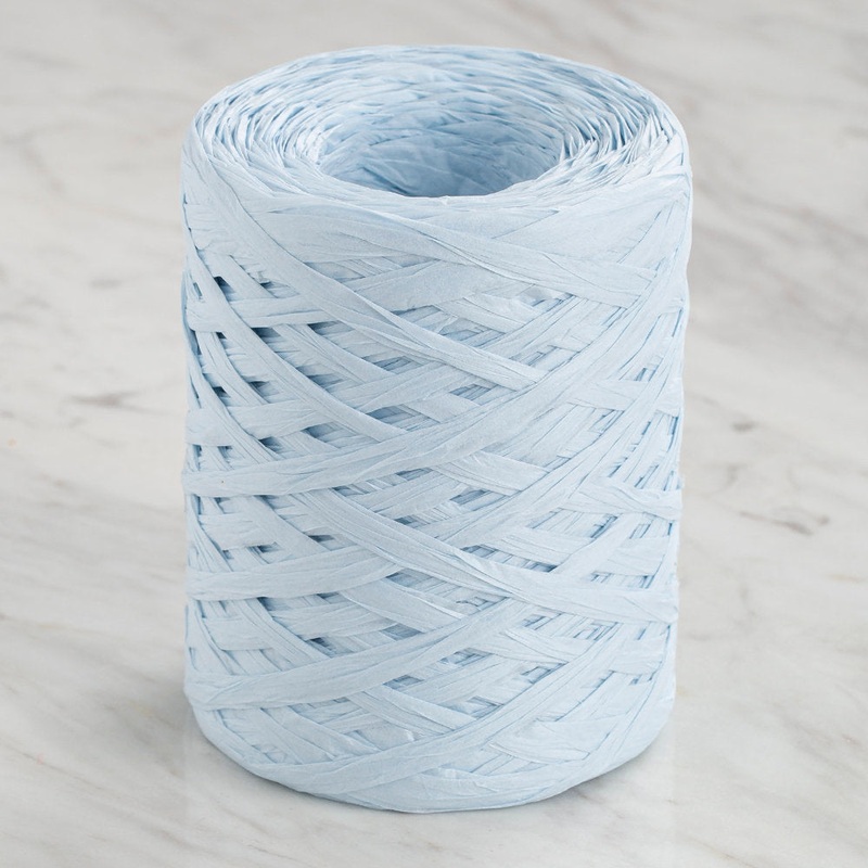 Loren Natural Raffia Paper Yarn, Light Blue – 27