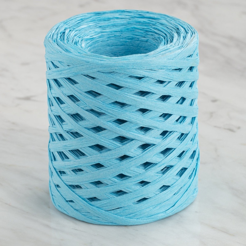 Loren Natural Raffia Paper Yarn, Turquoise – 20
