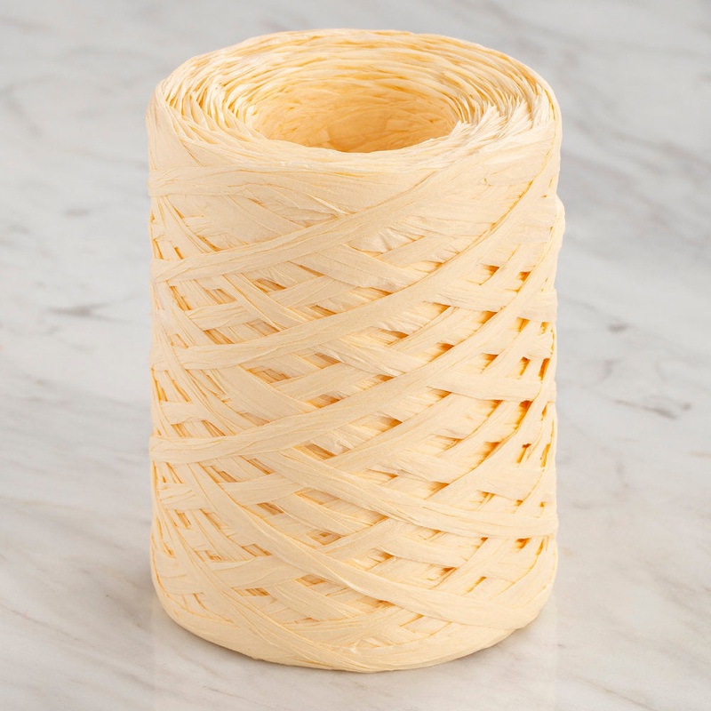 Loren Natural Raffia Paper Yarn, Yellow – 4