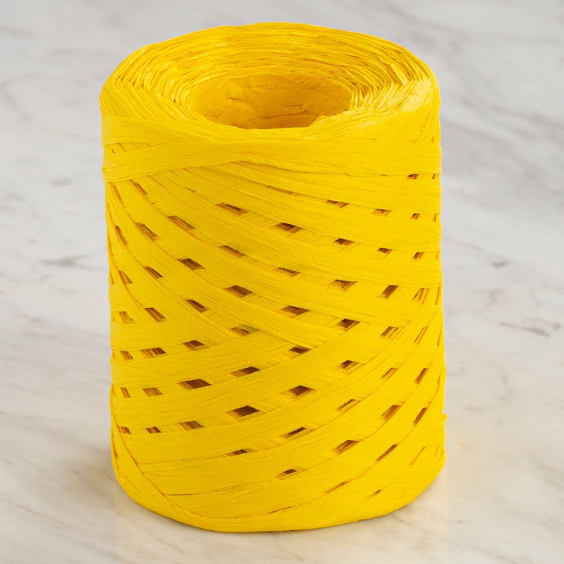 Loren Natural Raffia Paper Yarn, Yellow – 9