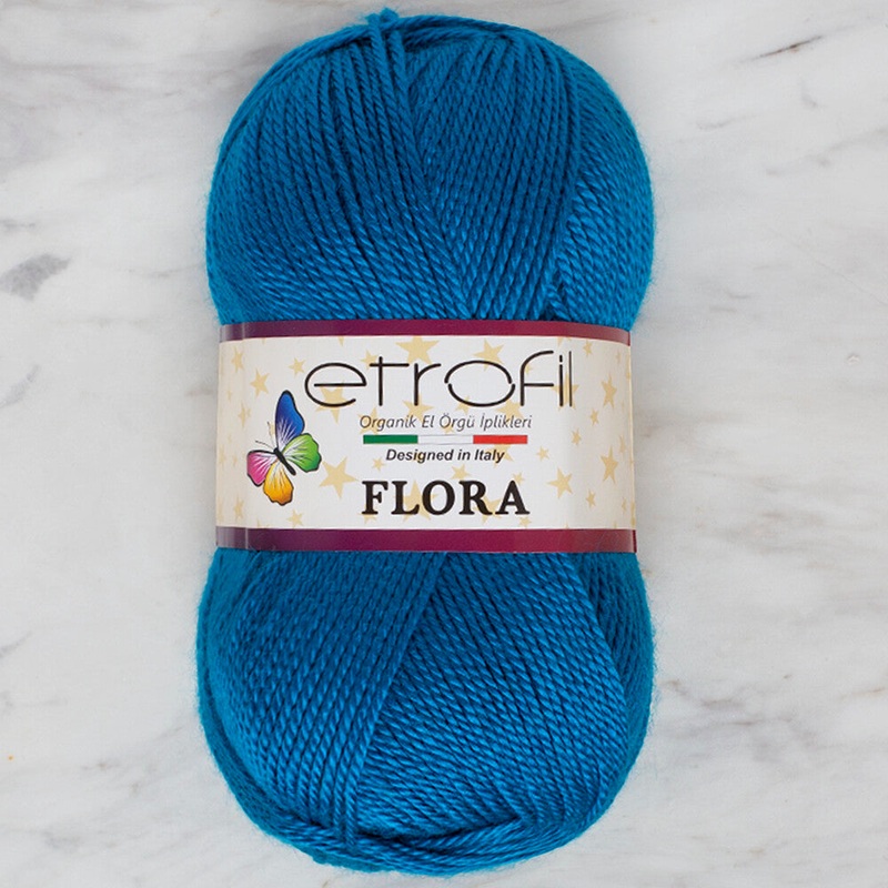 Etrofil Flora Knitting Yarn, Blue – 75022