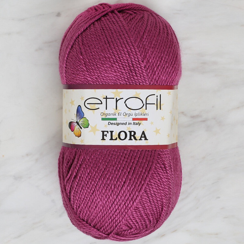 Etrofil Flora Knitting Yarn, Light Plum – 70659