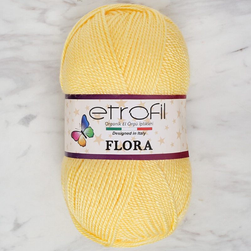 Etrofil Flora Knitting Yarn, Yellow – 72001