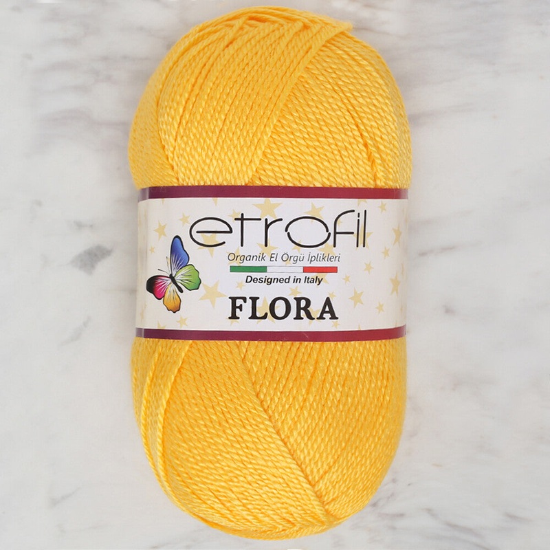 Etrofil Flora Knitting Yarn, Yellow – 72002