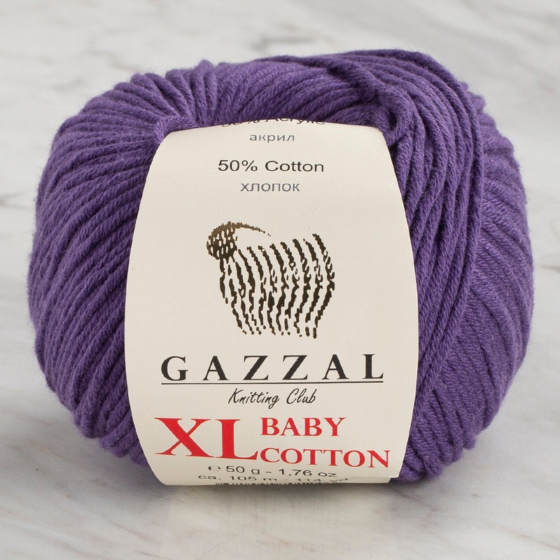 Gazzal Baby Cotton XL Baby Yarn, Purple – 3440XL