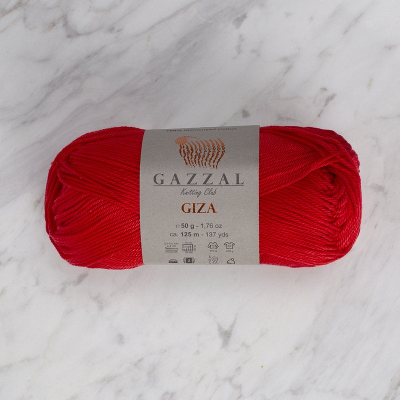 Gazzal Giza Yarn, Cherry Red – 2487