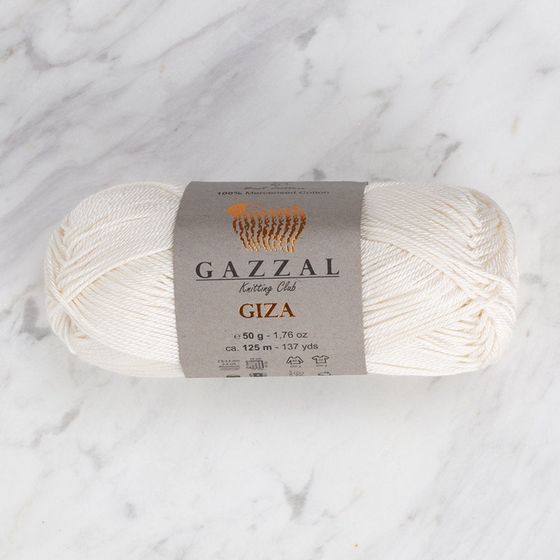 Gazzal Giza Yarn, Cream – 2451