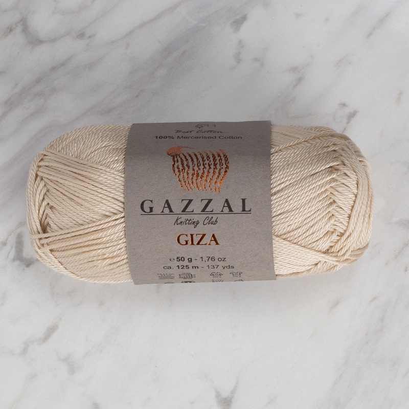Gazzal Giza Yarn, Light Beige – 2489