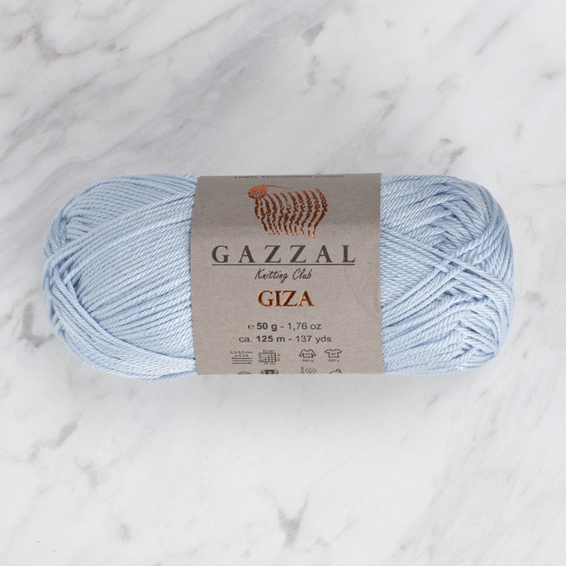 Gazzal Giza Yarn, Light Blue – 2474