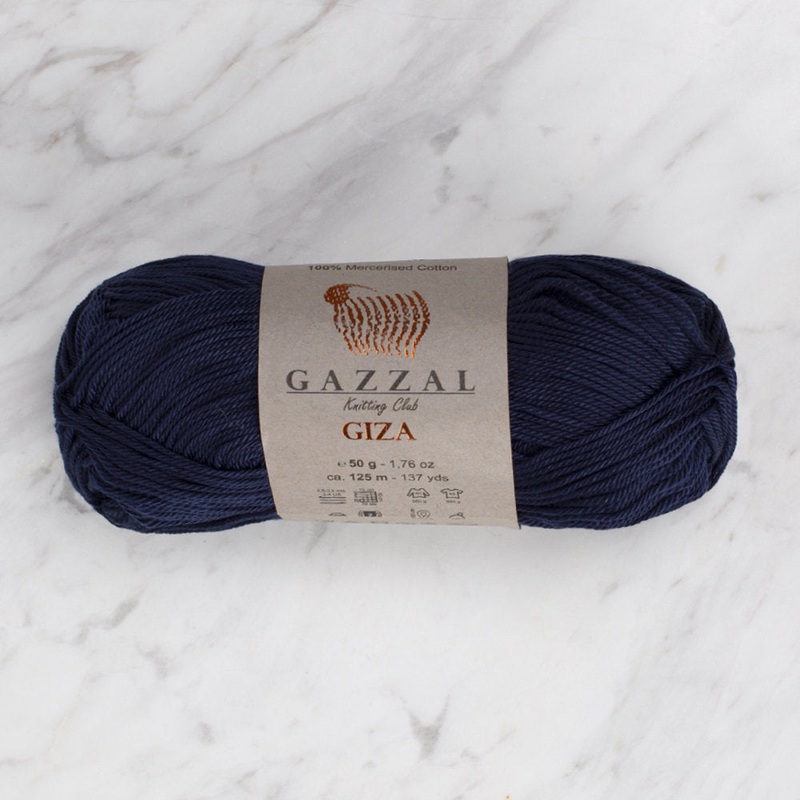 Gazzal Giza Yarn, Navy – 2476