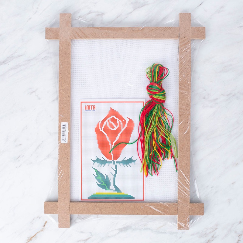 Loren Cross Stitch Kit – Rose