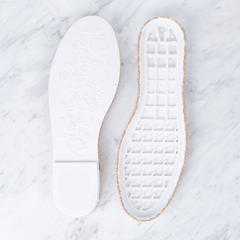 Loren Espadrille / Shoe Sole Narrow Straw Size:39 (US 8.5) White