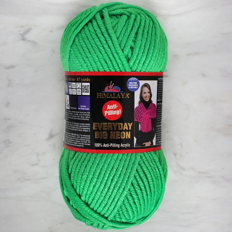 Himalaya Everyday Big Neon Yarn, Neon Green – 72807