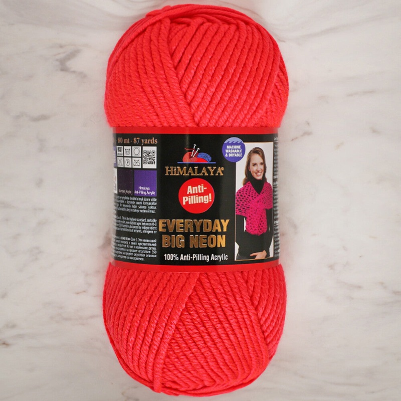 Himalaya Everyday Big Neon Yarn, Neon Pink – 72803